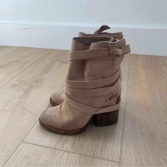Free People Royal Rush Leather Ankle Boots Size 36 - Picture 4 of 9